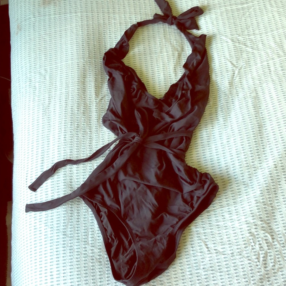 Anthropologie black one piece swimsuit